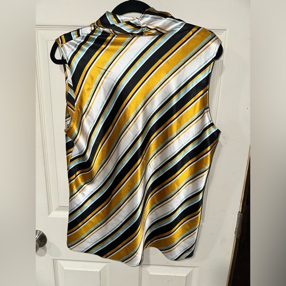 Anne Klein Sleeveless Satin Tie Top XL - Picture 2 of 3